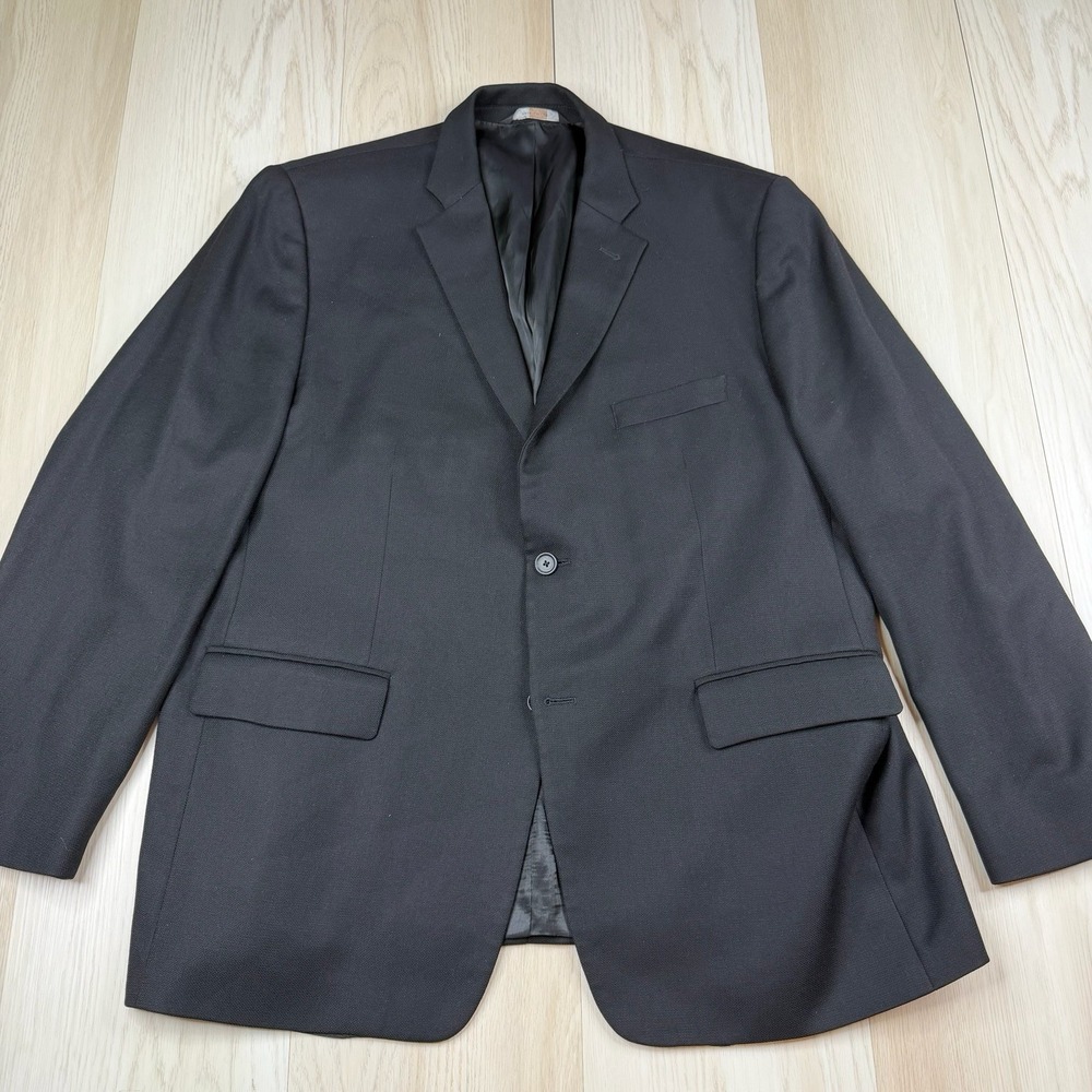 John W Nordstrom 100% Loro Piana Wool Blazer Sport Coat Jacket Mens 48R Black